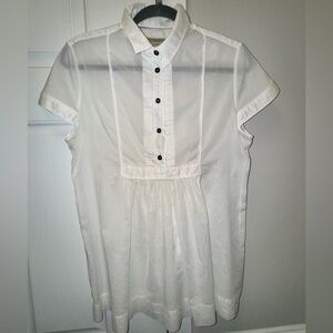 Burberry White Collared Shirt slightly sheer and woman M.